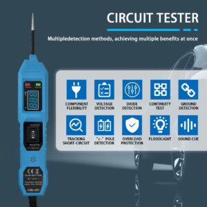 testeur de circuit pour voiture intelligente 823, avec affichage de tension led alimentation usb, compatible avec les véhicules 3,5 36 v cc